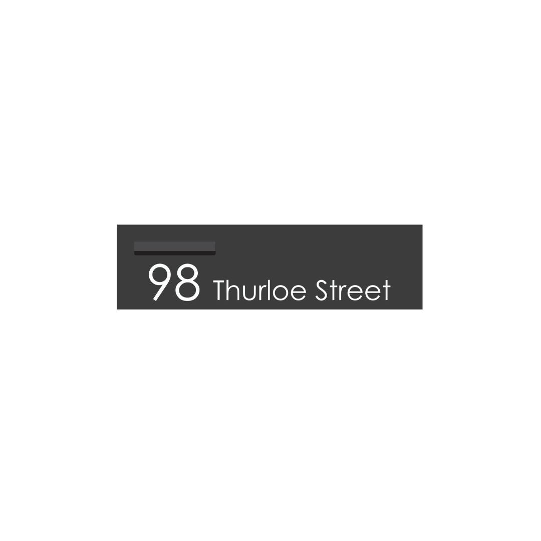 Monument Powder-Coated Aluminium Letterbox Faceplate 900 x 250