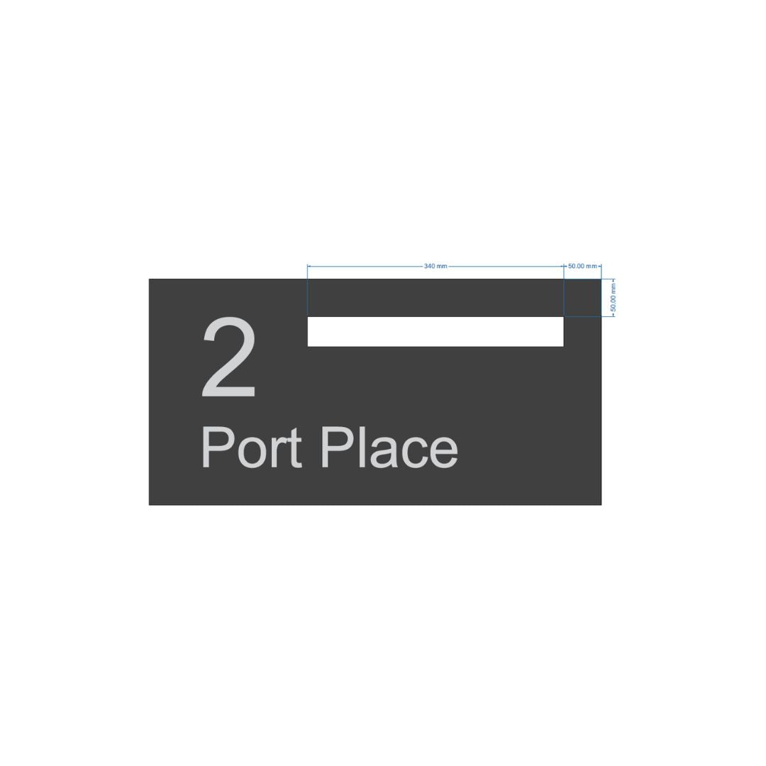 Monument Powder-Coated Aluminium Letterbox Faceplate (600 x 300)