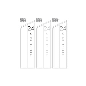 Vertical Custom Address Decal Sticker