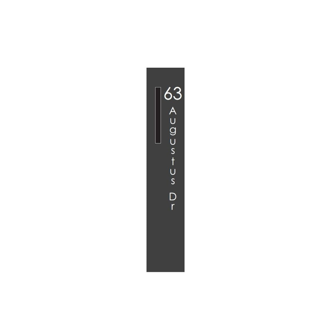 Vertical Custom Address Decal Sticker