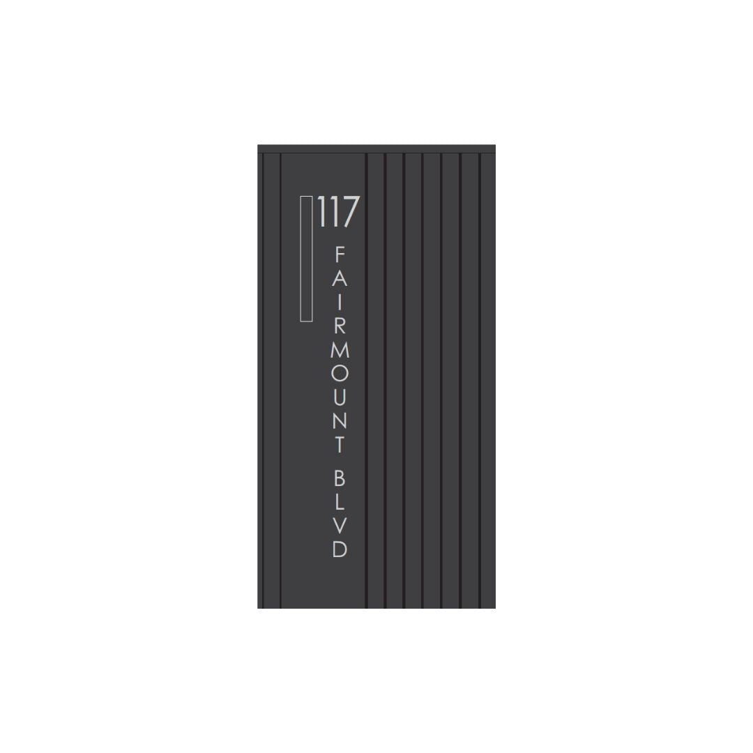 Vertical Custom Address Decal Sticker