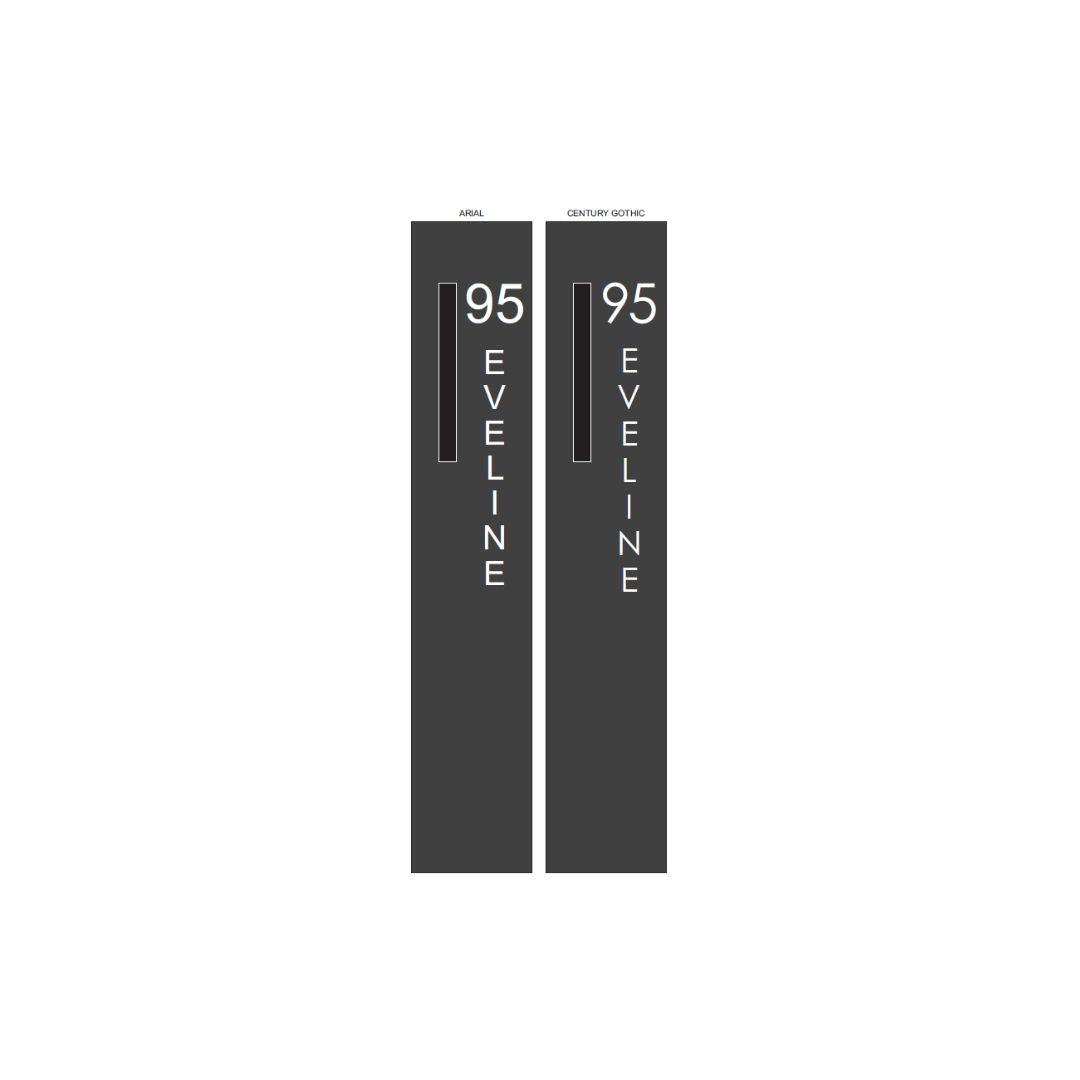 Vertical Custom Address Decal Sticker