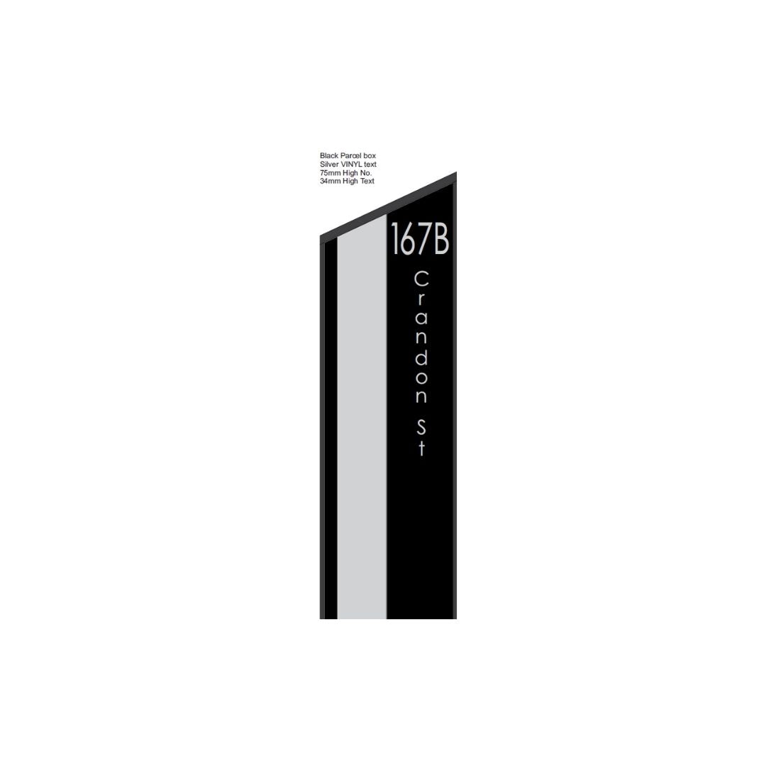 Vertical Custom Address Decal Sticker