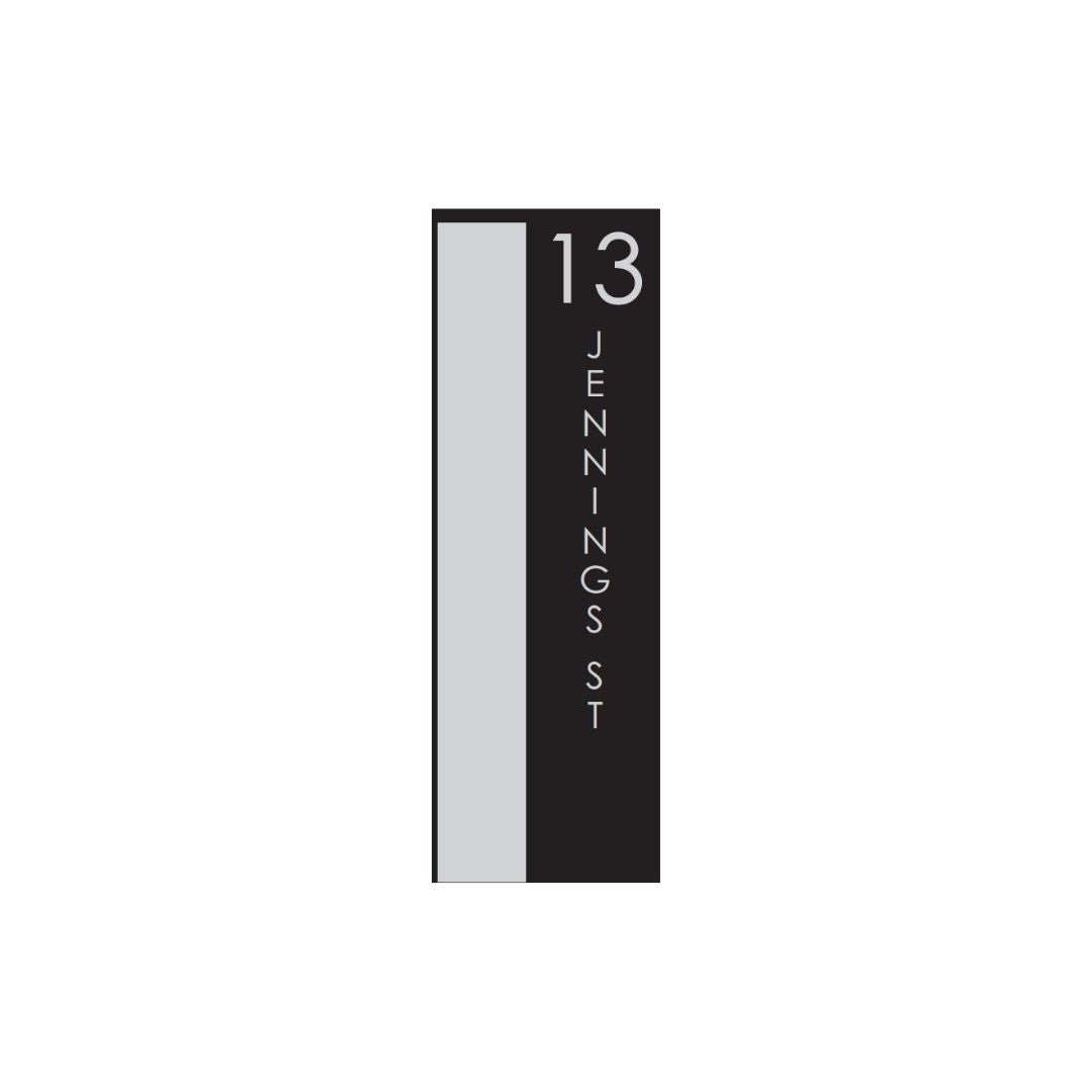 Vertical Custom Address Decal Sticker