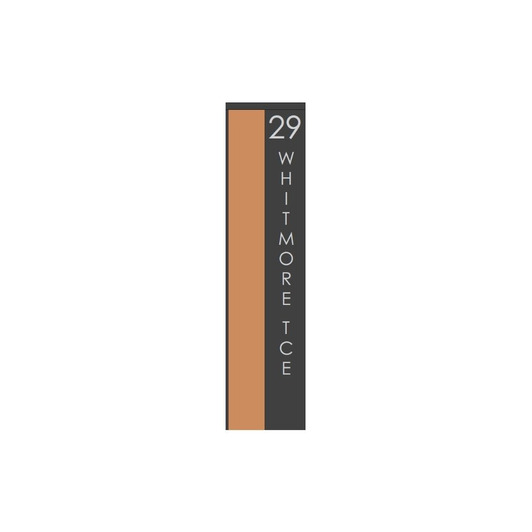 Vertical Custom Address Decal Sticker