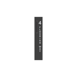 Vertical Custom Address Decal Sticker