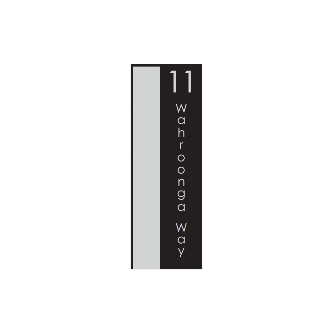Vertical Custom Address Decal Sticker