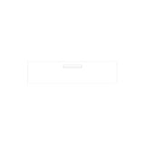 White Powder-Coated Aluminium Letterbox Faceplate 1200 x 300