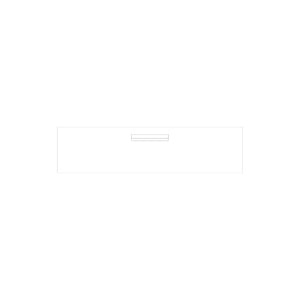 White Powder-Coated Aluminium Letterbox Faceplate 1200 x 300