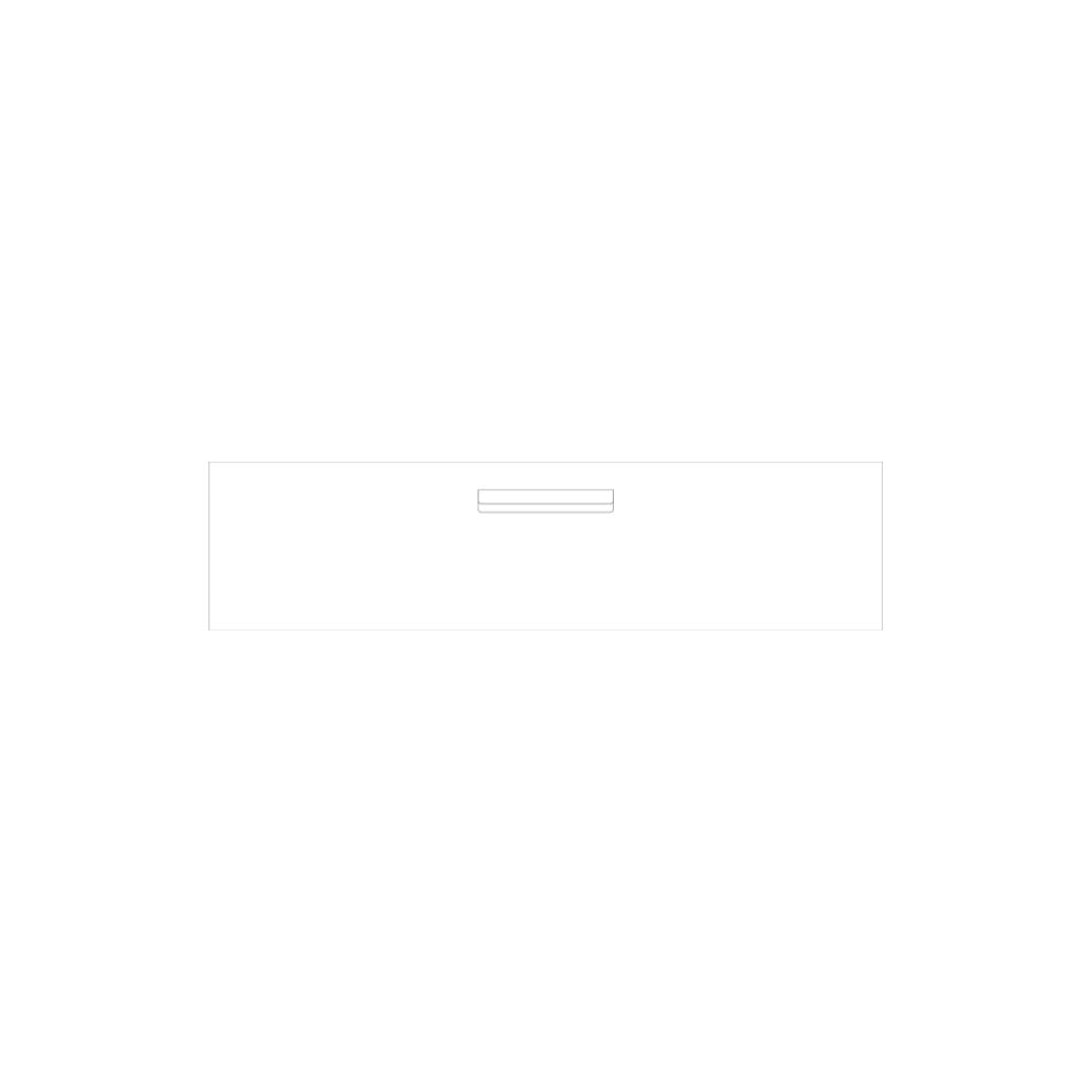 White Powder-Coated Aluminium Letterbox Faceplate 1200 x 300 - 240 Central Slot