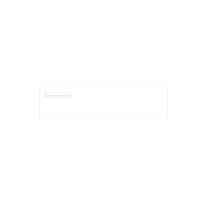 White Powder-Coated Aluminium Letterbox Faceplate 1200 x 300 - 240 Slot LHS