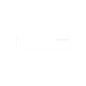 White Powder-Coated Aluminium Letterbox Faceplate 1200 x 300 - 240 Slot
