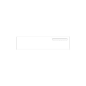 White Powder-Coated Aluminium Letterbox Faceplate 1200 x 300 - 340 Slot