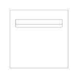 White Powder-Coated Aluminium Letterbox Faceplate 300 x 300 with 240 Slot