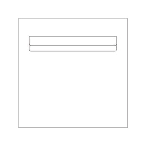 White Powder-Coated Aluminium Letterbox Faceplate 300 x 300 with 240 Slot