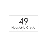 White Traffolyte Address Sign with Black Engraved Text 390 x 220