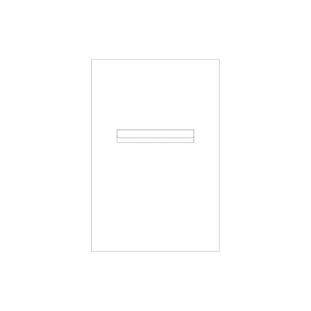 White Powder-Coated Aluminium Letterbox Faceplate 400 x 600