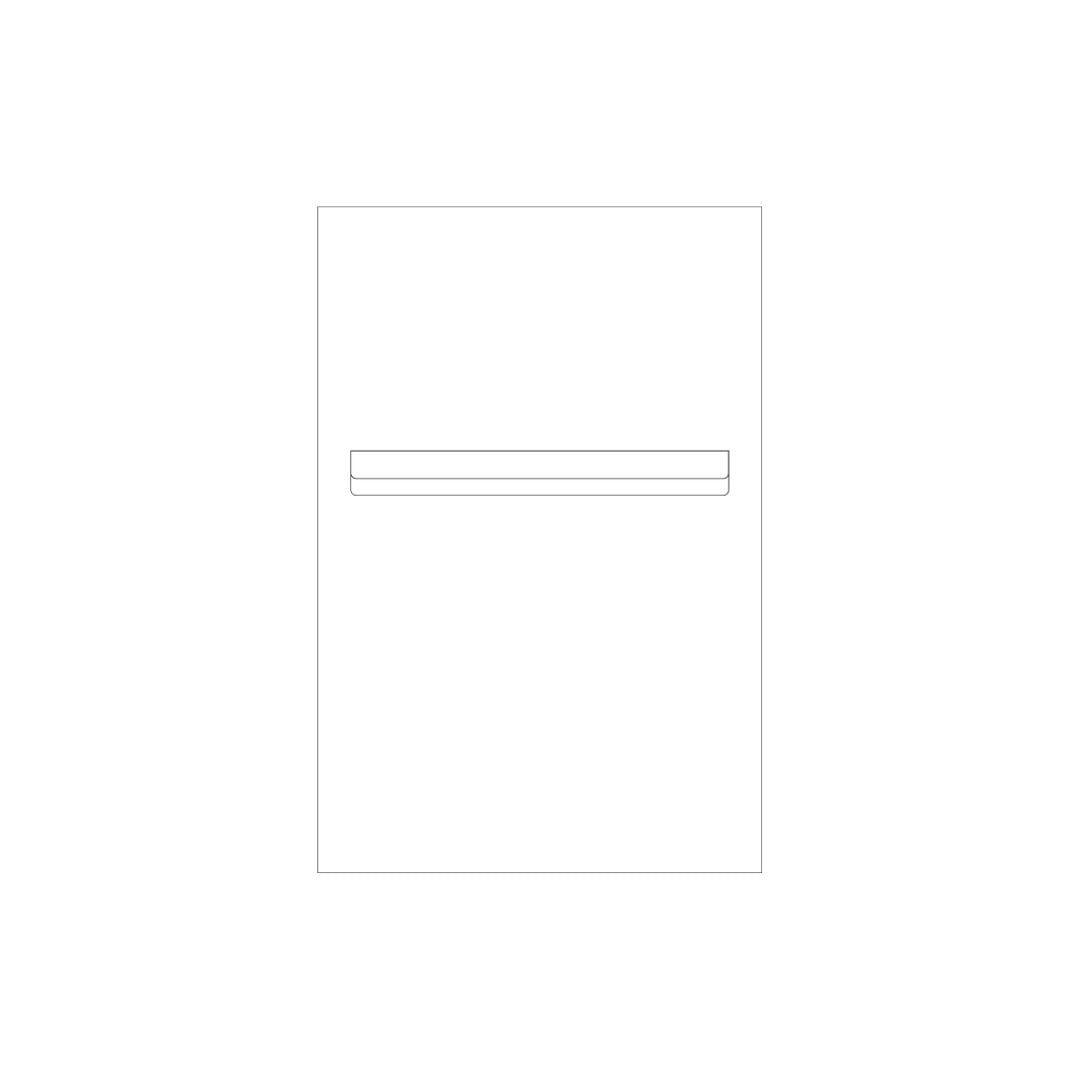 White Powder-Coated Aluminium Letterbox Faceplate 400 x 600