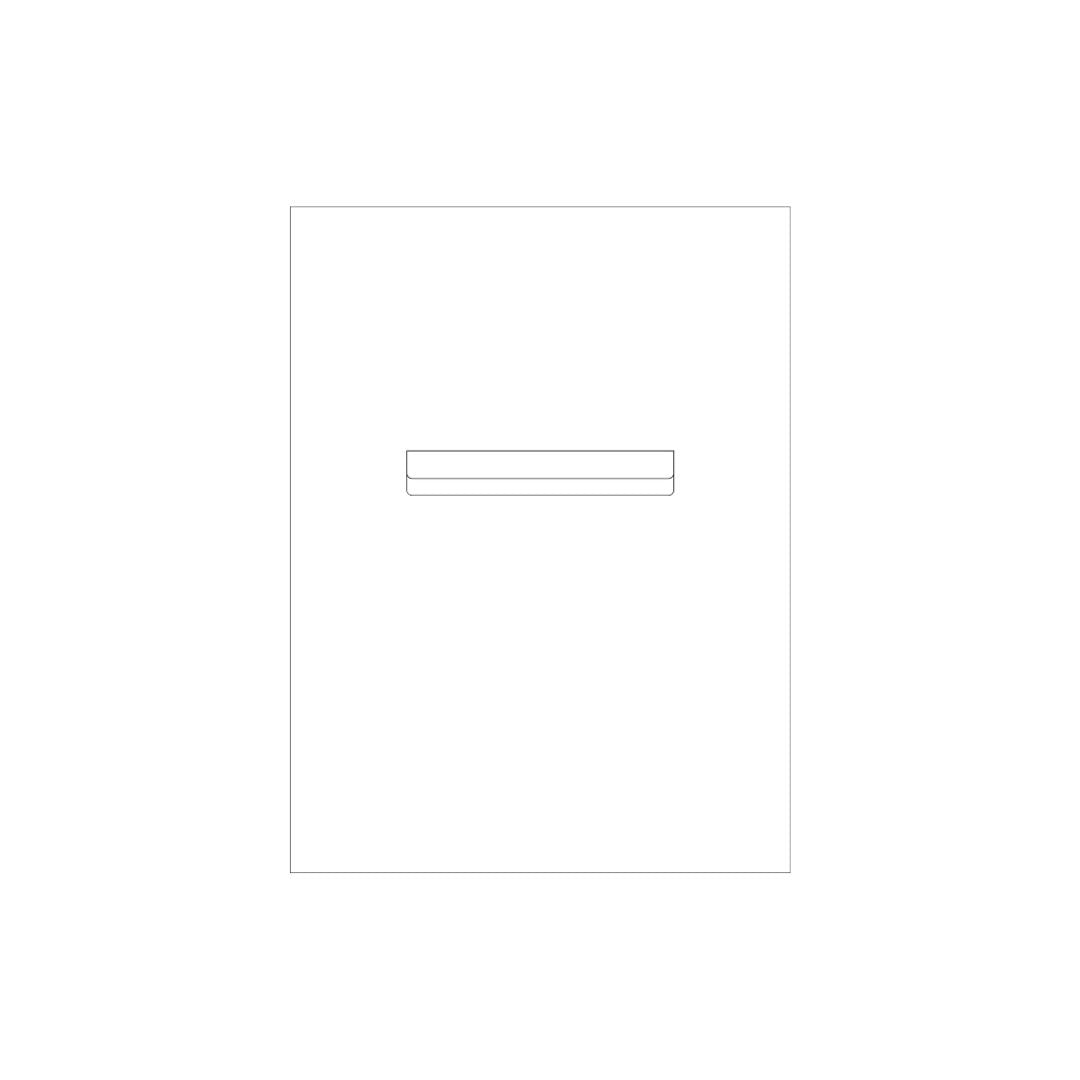 White Powder-Coated Aluminium Letterbox Faceplate 450 x 600 - 240 Slot