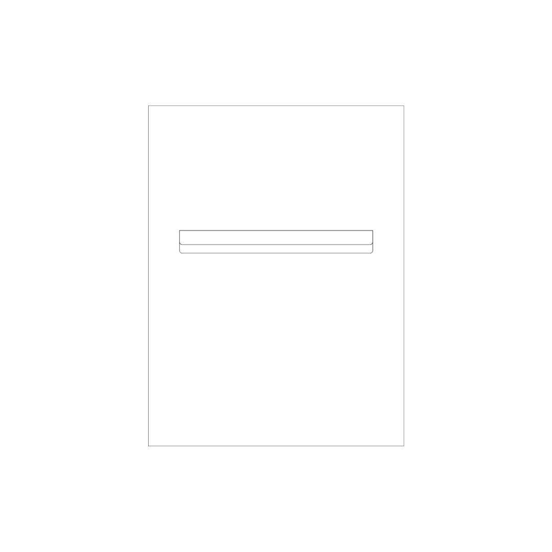 White Powder-Coated Aluminium Letterbox Faceplate 450 x 600 - 340 Slot