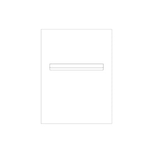 White Powder-Coated Aluminium Letterbox Faceplate 450 x 600 - 340 Slot