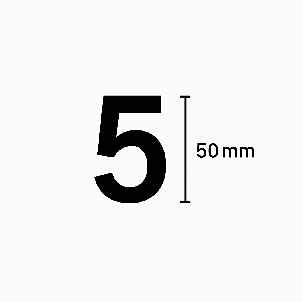 Custom 50mm Vinyl House Number