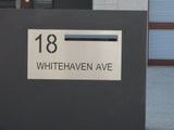 Marine Grade Brushed Stainless Steel Letterbox Faceplate 600 x 300 (Laser Etched) - 340 Slot