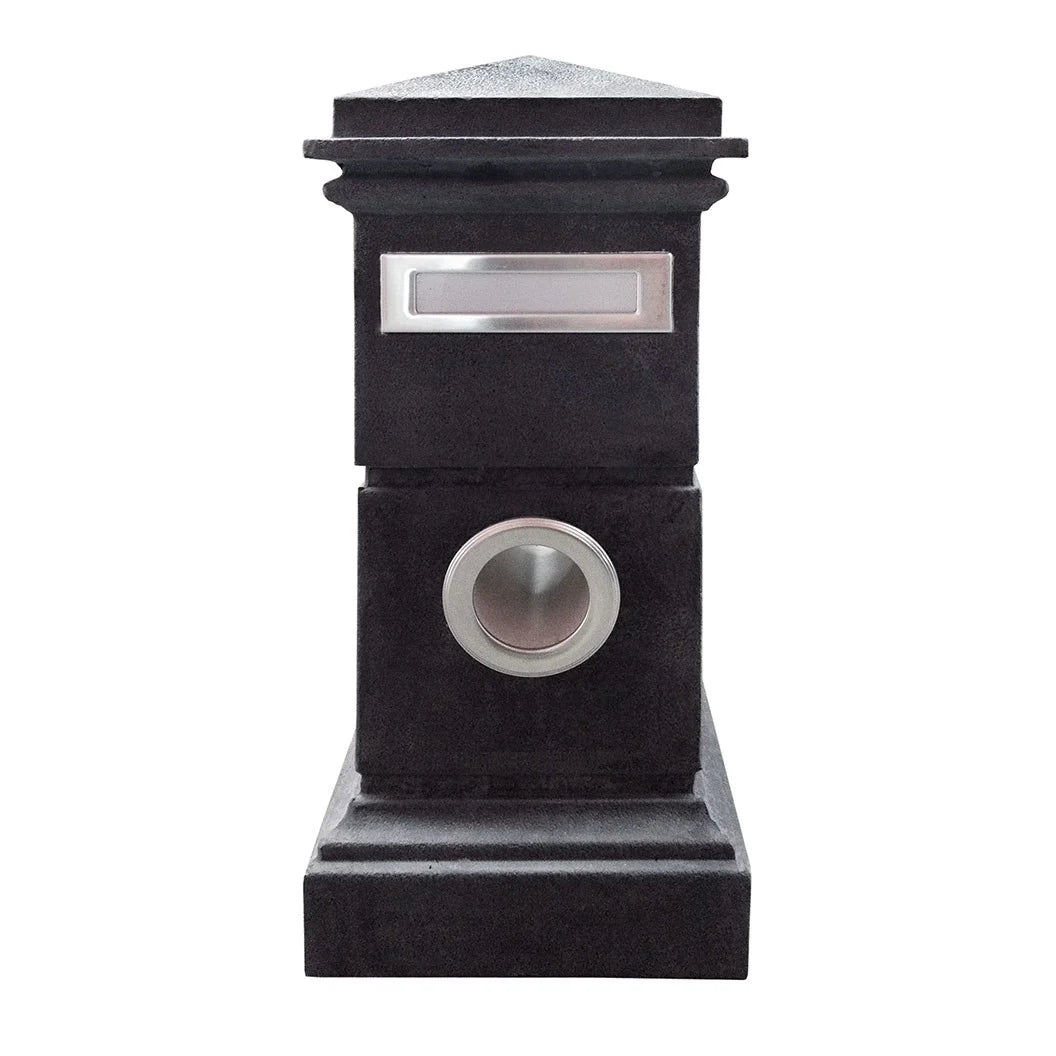 Northcote Roma Pillar Letterbox Black