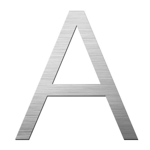 Stick on Slim Numbers – 120mm Stainless Steel