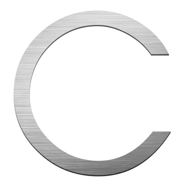 Stick on Slim Numbers – 120mm Stainless Steel