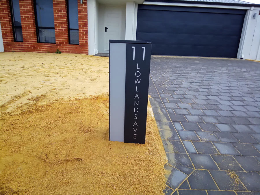 Vertical Custom Address Decal Sticker