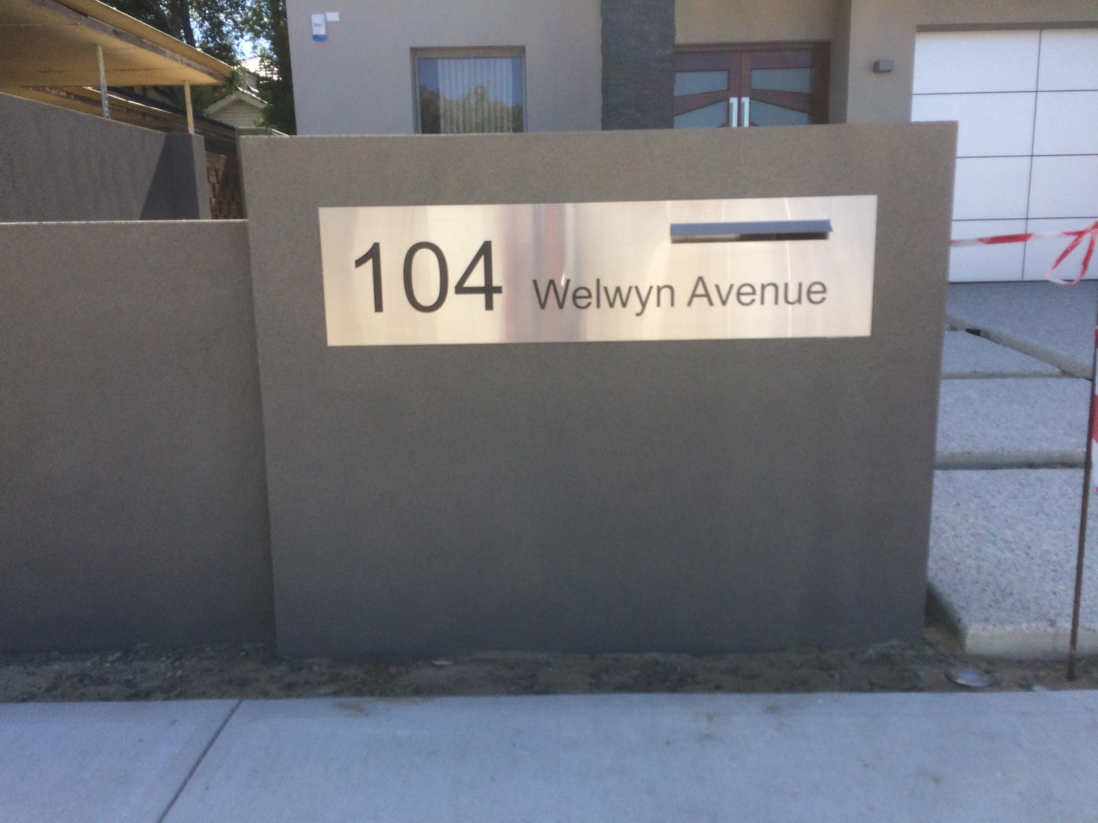 Letterbox Plate - Laser Etched -1200 x 300-Aussie Clotheslines & Letterboxes