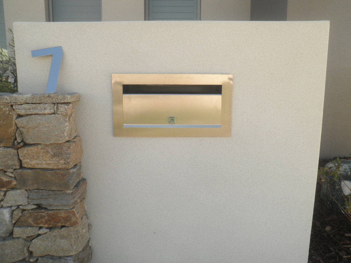 Milkcan Palazzo Stainless Steel Front Opening Brick Letterbox