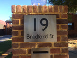 Customised House Sign in brick letterbox-Aussie Clotheslines & Letterboxes