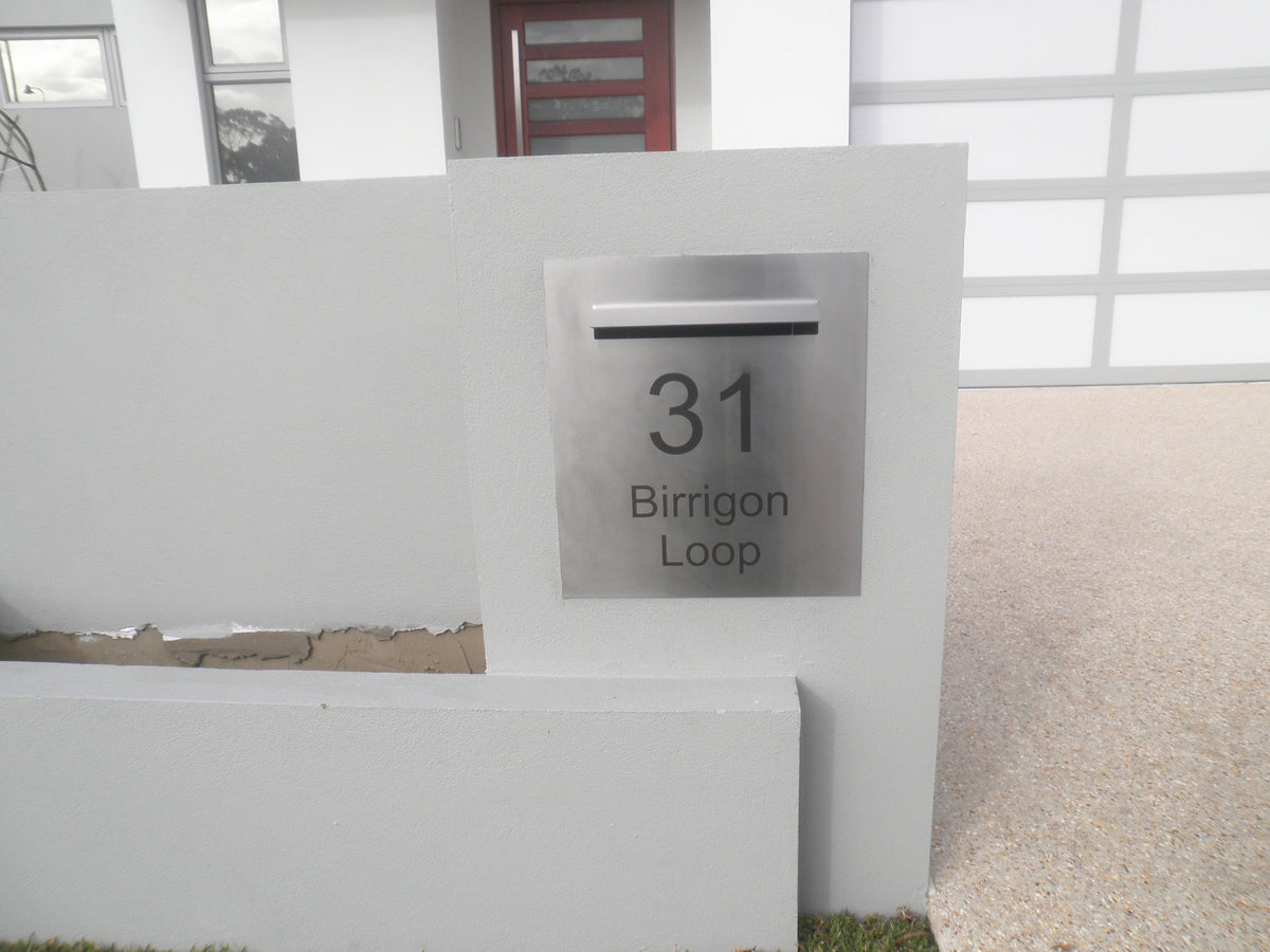 Letterbox Plate - Laser Etched - 390 x 430-Aussie Clotheslines & Letterboxes