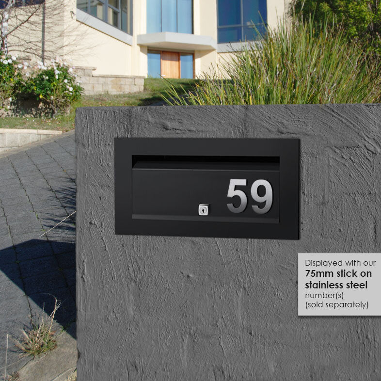 Stick on Bold Numbers – 75mm Stainless Steel