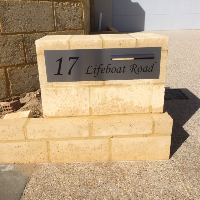 Letterbox Plate - Laser Etched - 900 x 250-Aussie Clotheslines & Letterboxes