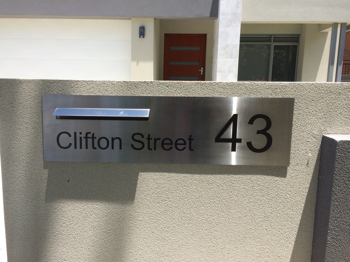 Letterbox Plate - Laser Etched - 900 x 250-Aussie Clotheslines & Letterboxes