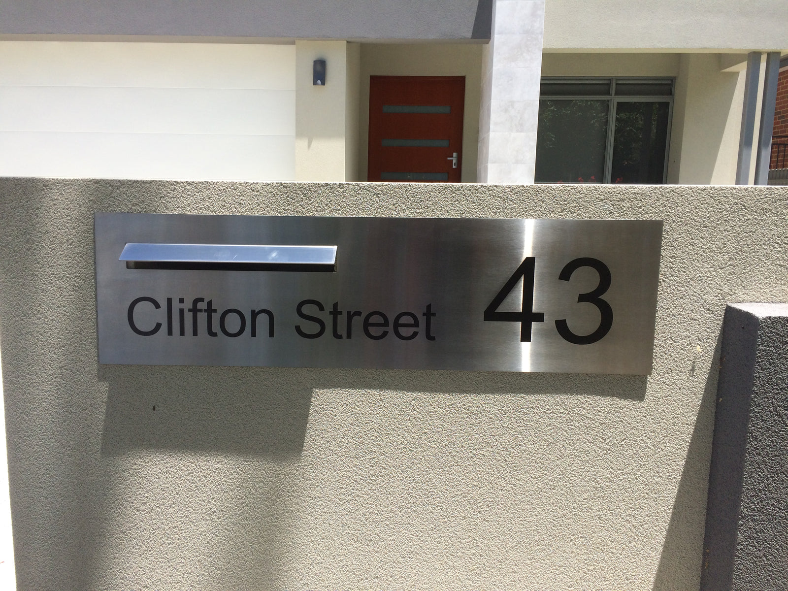 Letterbox Plate - Laser Etched - 900 x 250-Aussie Clotheslines & Letterboxes