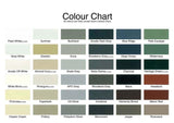 City Living 1500 Series - 1500 x 1200 Colour Chart-Aussie Clotheslines & Letterboxes