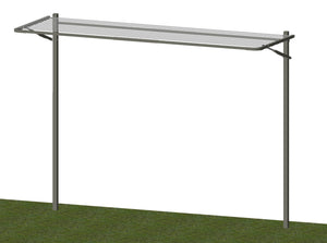 City Living Mainline 2400 x 750 Ground Mount Woodland Grey-Aussie Clotheslines & Letterboxes