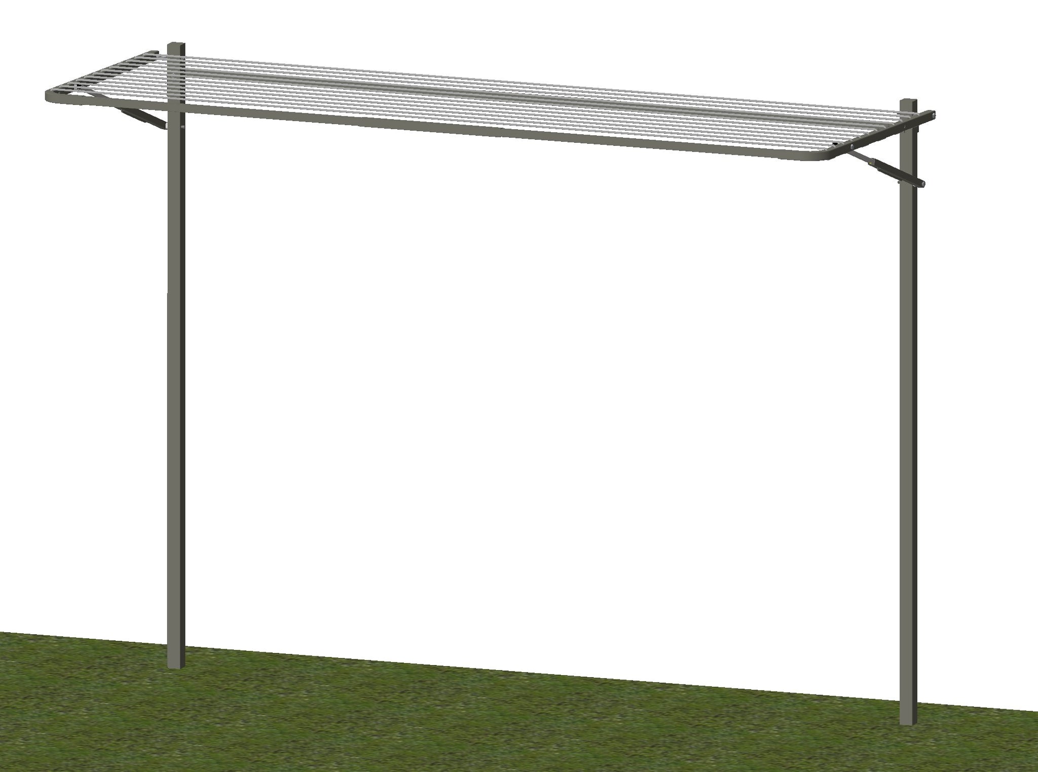 City Living Mainline 2400 x 600 Ground Mount Woodland Grey-Aussie Clotheslines & Letterboxes