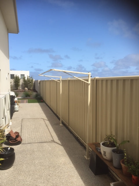 City Living Wideline 3000 x 750 Ground Mount with Foot Plates-Aussie Clotheslines & Letterboxes