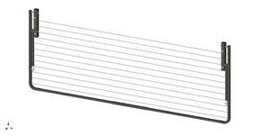 City Living 1200 Series - 1200 x 600 Wall Mount Woodland Grey closed-Aussie Clotheslines & Letterboxes