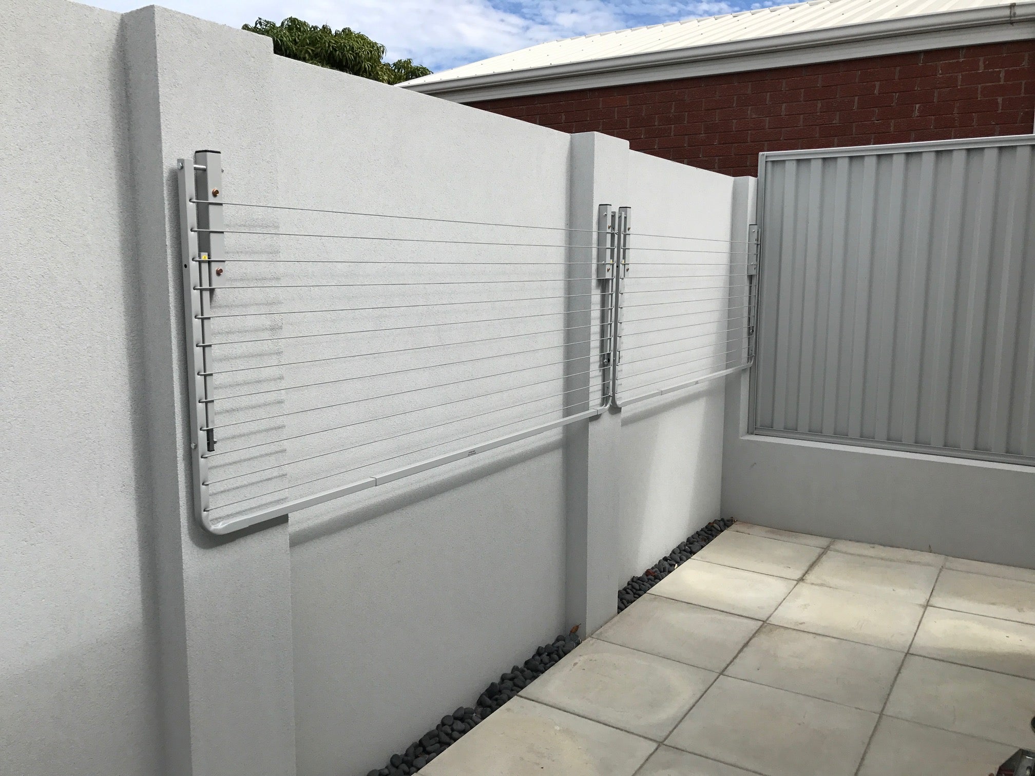City Living 2100 Series - 2100 x 1200 Wall Mount both closed-Aussie Clotheslines & Letterboxes