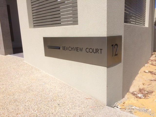 Customised Letterbox Plates-Custom Bend- Laser Cut-Aussie Clotheslines & Letterboxes