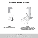 Stick on Bold Numbers – 75mm Stainless Steel