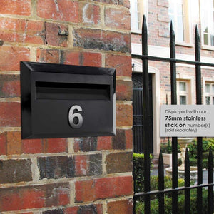 Stick on Bold Numbers – 75mm Stainless Steel