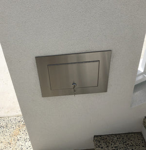 Mail Access Door - Marine Grade Brushed Stainless Steel