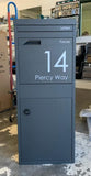 Charcoal Parcel Pal Parcelbox + Mail Pillar with signage